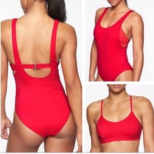 NWT ATHLETA 3-IN-ONE PIECE Red Swimsuit size M 34D/DD